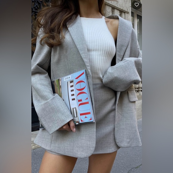 White Fox Boutique Socialite Blazer Pebble S/M - Picture 5 of 11